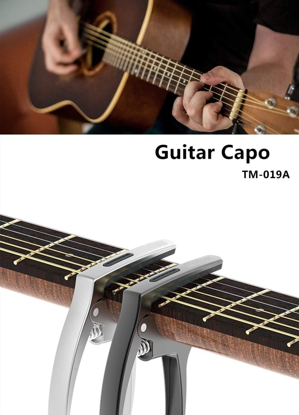 Guitar Capo,Tanmus 3In1 Zinc Metal Capo for Acoustic and Electric Guitars