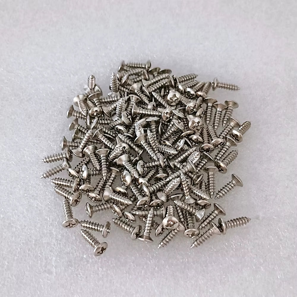 50Pcs/Set Gold Black Silver Electric Guitar Bass Pickguard Cover Plate Screws for Guitar Bass Metal Fixed Screw Wholesale