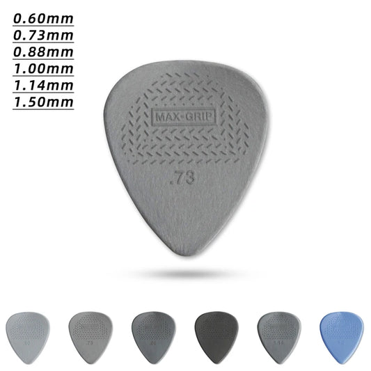 Dunlop MAX-GRIP Nylon Non-Slip Acoustic Guitar Pick Thickness 0.6-1.50mm Ideal for Music Store Sales