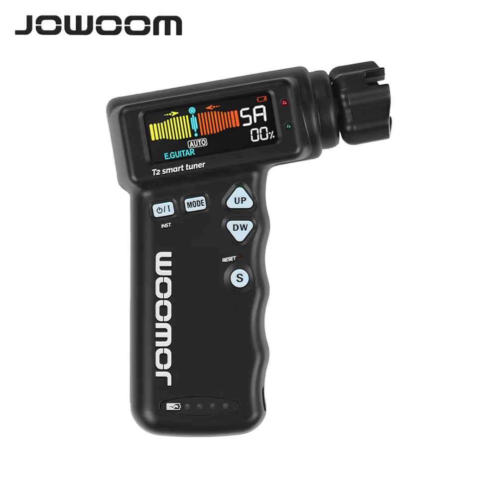 JOWOOM T2 Smart Guitar Tuner Peg String Winder for Guitar Ukulele Chromatic Tuning Built-In Rechargeable