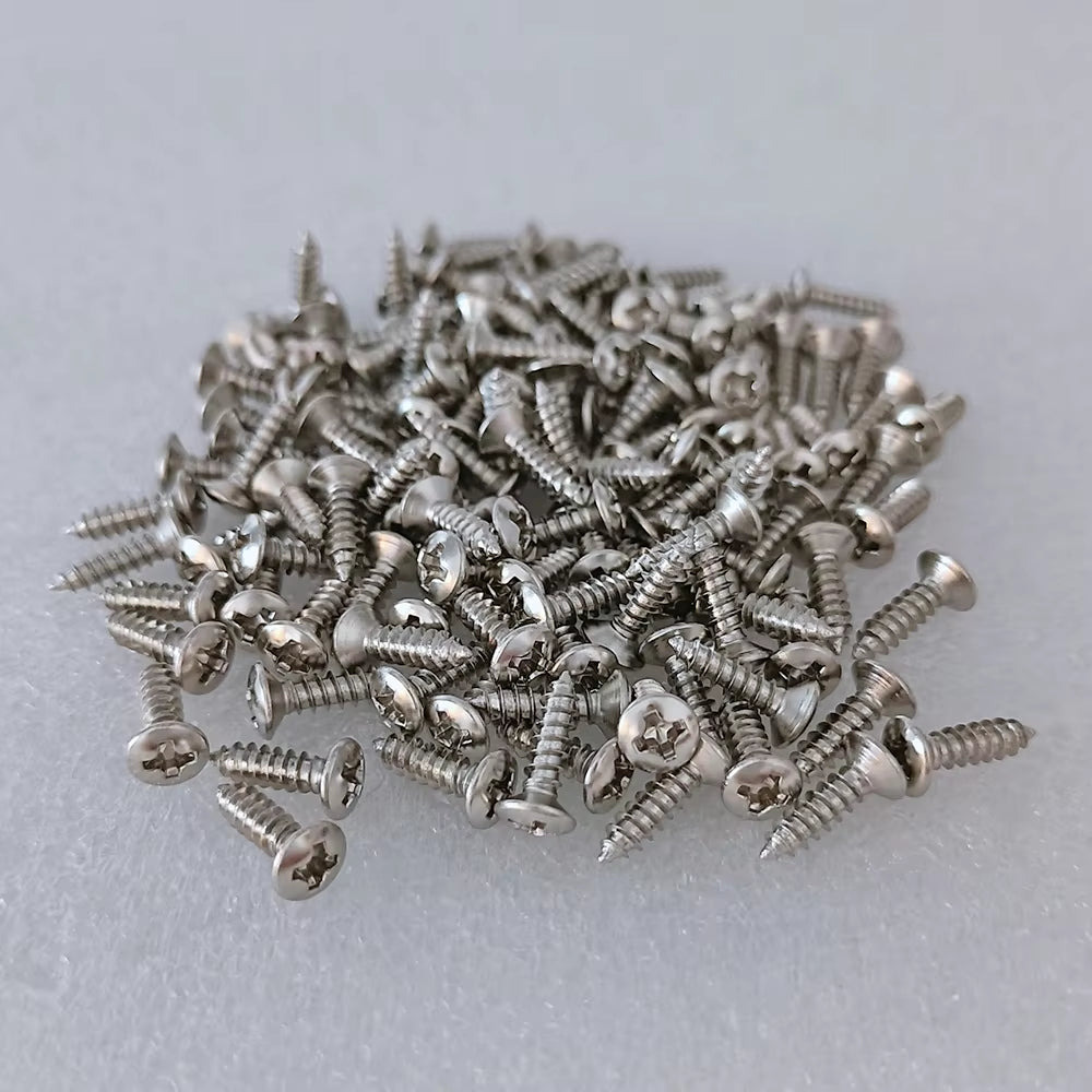 50Pcs/Set Gold Black Silver Electric Guitar Bass Pickguard Cover Plate Screws for Guitar Bass Metal Fixed Screw Wholesale