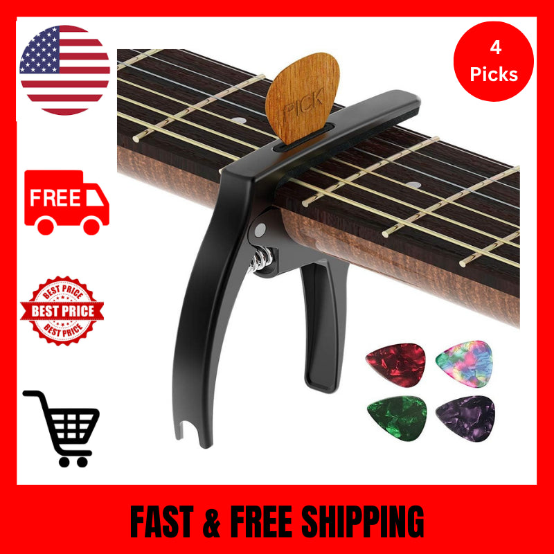 Guitar Capo,Tanmus 3In1 Zinc Metal Capo for Acoustic and Electric Guitars